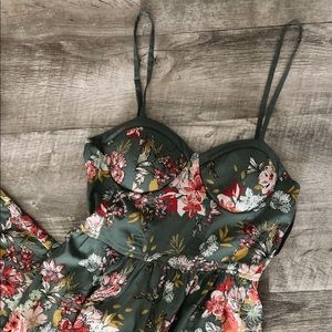 Green Floral Jumpsuit